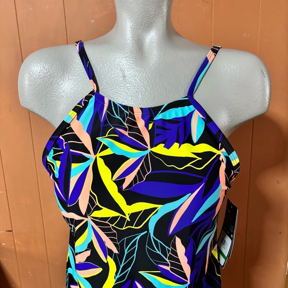 NWT Speedo High Neck Tankini Top L - Picture 6 of 10